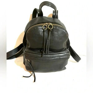 Madewell black leather backpack